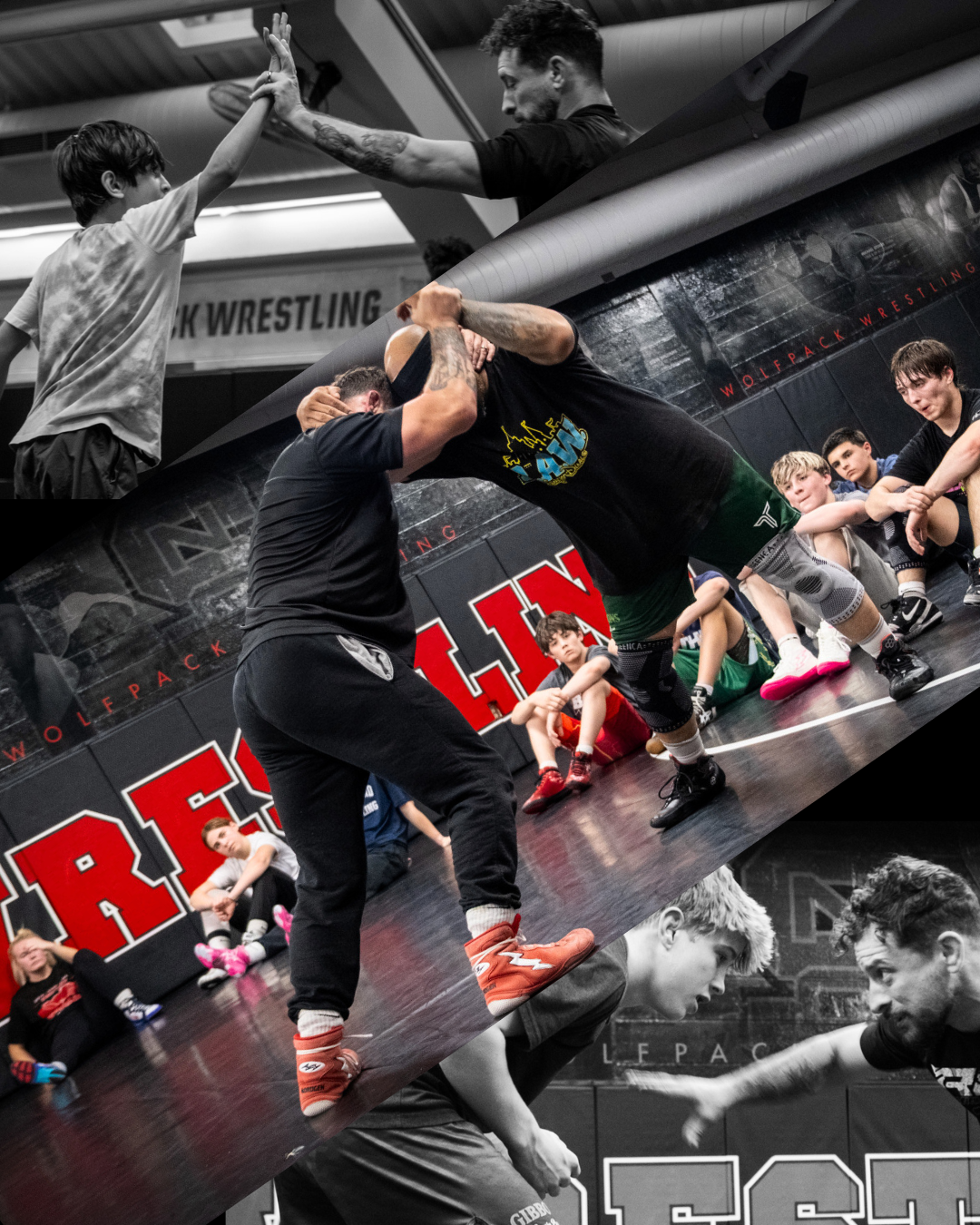 Wolfpack Wrestling youth tournament action photography Raleigh NC